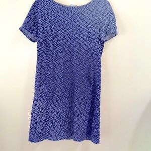 -BODEN BRAND charcoal and purple Polka Dot Dress ✨with pockets ✨